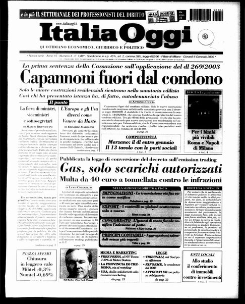 Italia oggi : quotidiano di economia finanza e politica